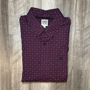 Cinch Western Short Sleeve Button Down - Medium